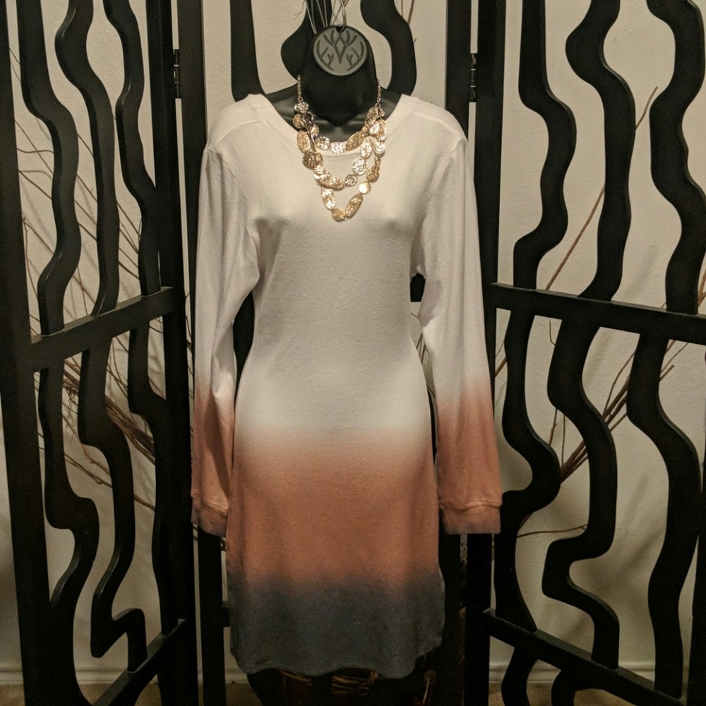 Go Couture ombre V-back dress